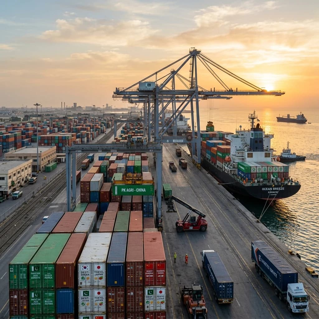 Cross-border trade logistics and agricultural commodity placement